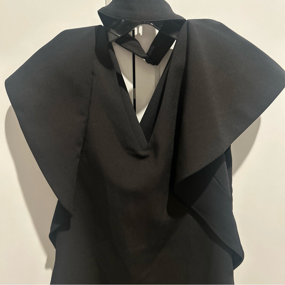 Endless Rose black ruffle mini Choker dress. Size Small Anthropologie - Picture 5 of 8